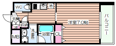 【間取り】 | アーバンフラッツ西中島