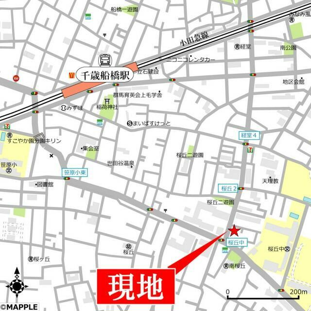 プラージュ桜丘の地図