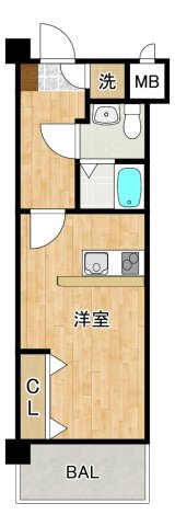 【間取り】 | ギャランティー21博多　ORIENT BLD No66