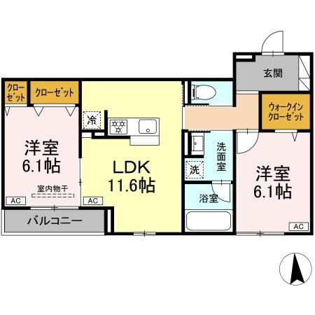 (仮称)D-ROOM東葛西の間取り
