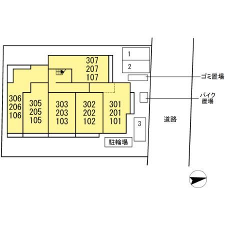 グラナーデ中葛西Ⅱの区画図
