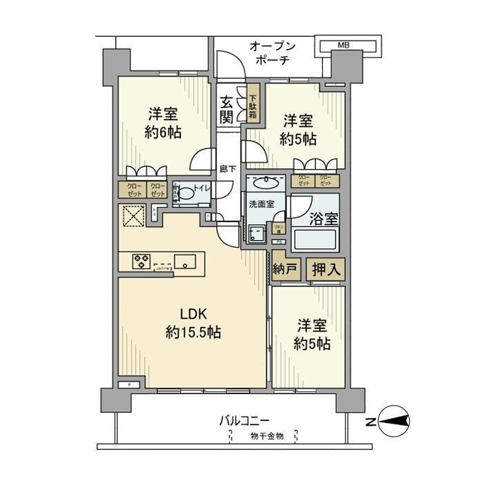 プラウド南浦和神明の間取り