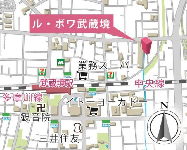ル・ボワ武蔵境の地図