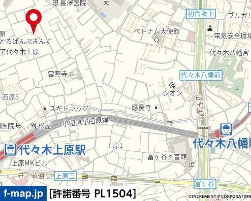 ベルリードキンモクセイの地図
