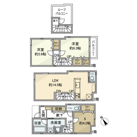 押上戸建の間取り