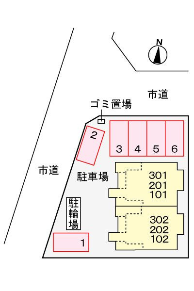 ラフィーネ楠の区画図