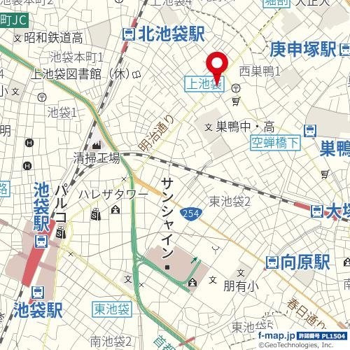 スカイコート池袋第７の地図