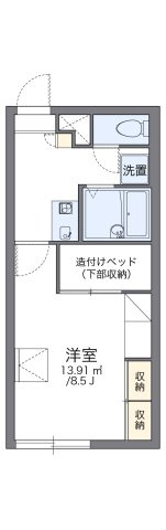 レオパレスモーリエの間取り