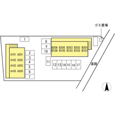 【区画図】 | シャトル西春日 A棟