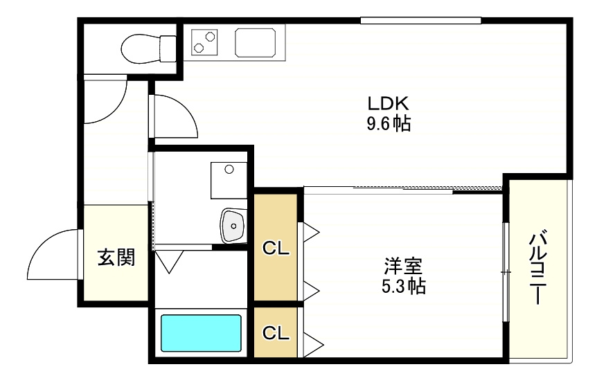 フジパレス我孫子前駅西の間取り