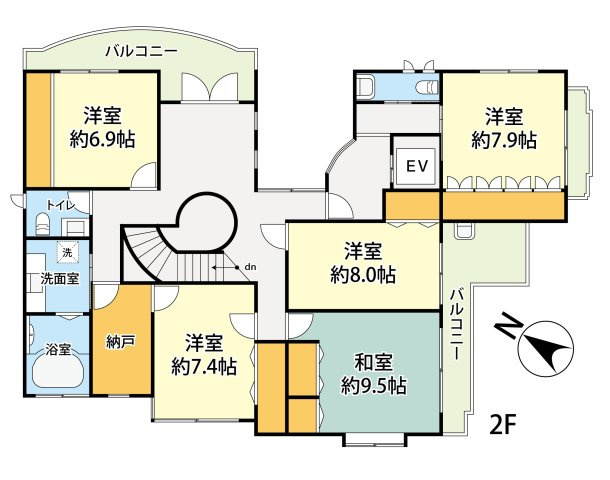 常盤台２　戸建の間取り|2階