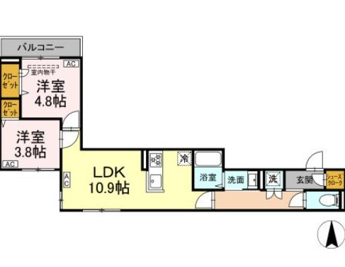セレスティア南篠崎町の間取り