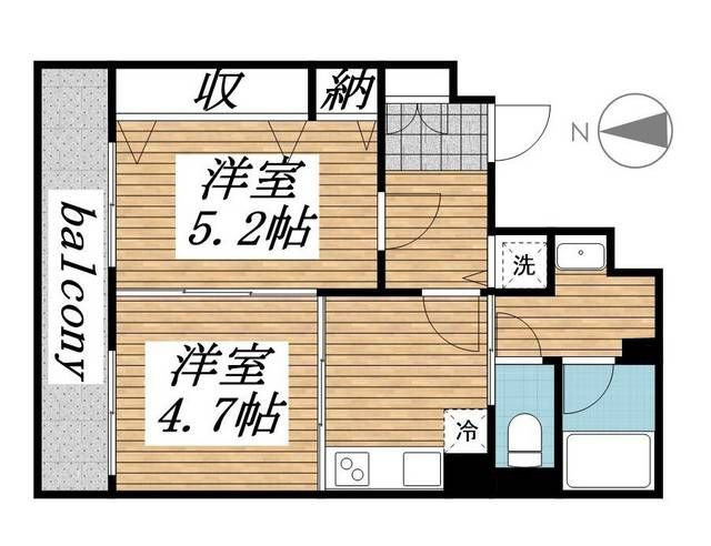 パルテールＩＷＡＳＡＫＩの間取り