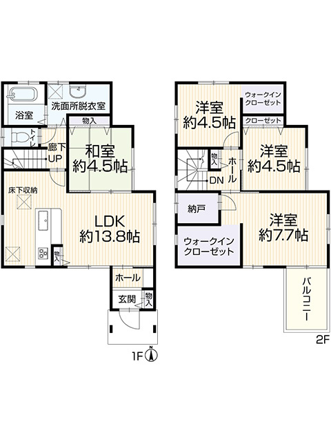 ☆選べる家具プレゼント☆松山市東野3丁目　４SLDKの間取り