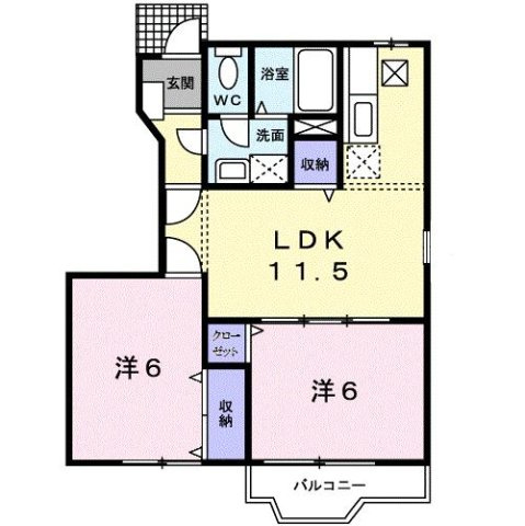 ベル・アルカンシェルＡの間取り