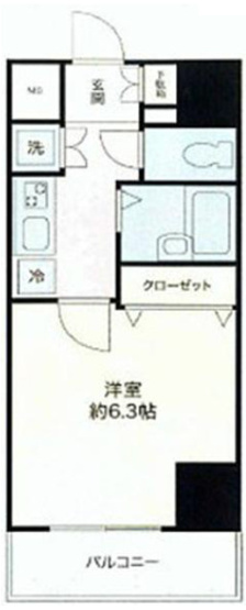 【間取り】 | スカイコートヴィーダ五反田ウエスト | 間取図