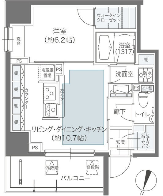 メゾンカルム本郷の間取り|1LDK