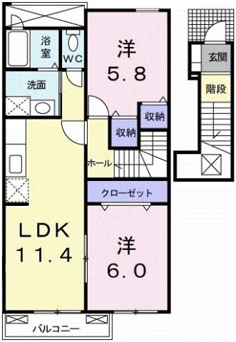 メゾン　ソレイユ　Ⅰの間取り