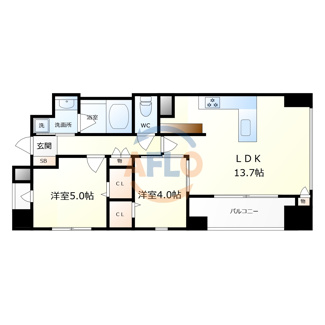 【間取り】 | プレミスト堺筋本町ラディーナ　開平小学校区 | プレミスト堺筋本町ラディーナ　間取り
