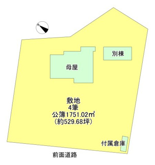 【区画図】 | 湖南市サイドタウン2丁目　土地520坪以上のゆったり邸宅 | 敷地図