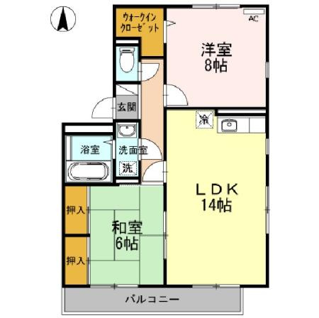 バティール西小森野B棟の間取り