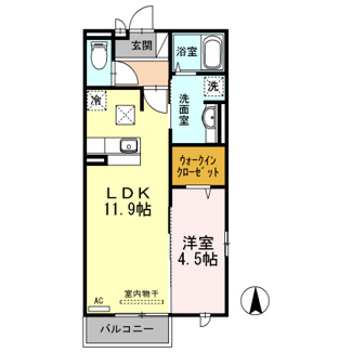 【間取り】 | プレジールA棟