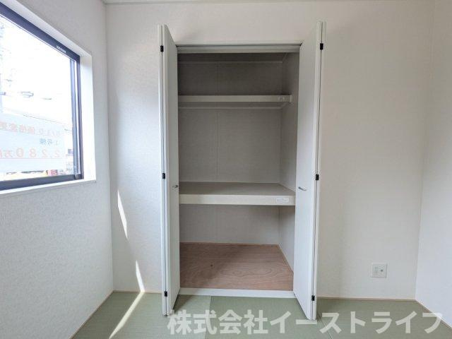 【新築戸建】　いわき市四倉町第19の収納|1号棟写真　和室には押入れが付いてるので、来客用の布団も収納できます！