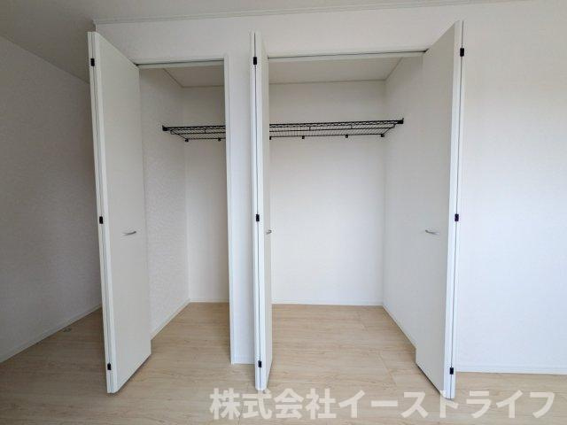 【新築戸建】　いわき市四倉町第19の収納|1号棟写真　各居室に収納スペースがあり、充実しています