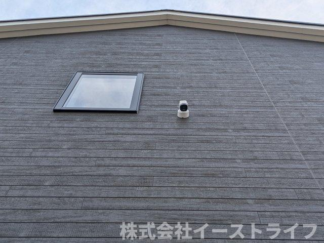 【新築戸建】　いわき市四倉町第19の防犯設備|1号棟写真　防犯カメラが設置されています。