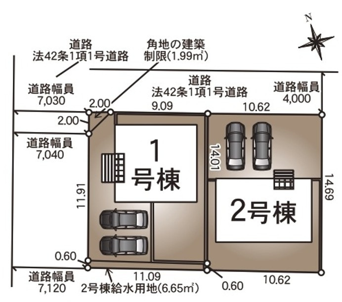 【新築戸建】　いわき市四倉町第19の区画図|区画図です。ご参照ください。