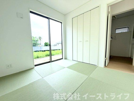 【新築戸建】　いわき市四倉町第19の和室|同社施工写真　1階にある和室は来客用のスペースとしても重宝します。