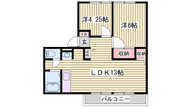 サンライフ雅 A棟の間取り
