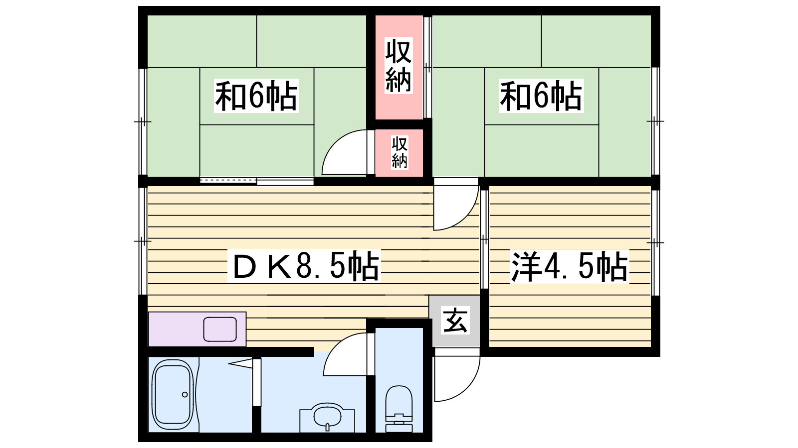 ハイツラポートＢの間取り
