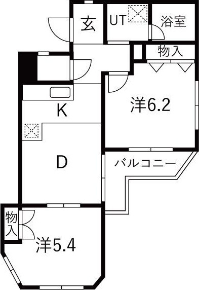 エクセリーヌ植田西の間取り