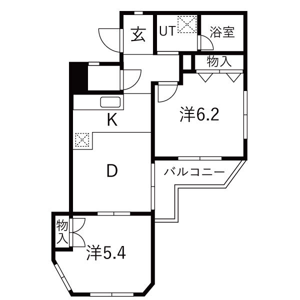 エクセリーヌ植田西の間取り