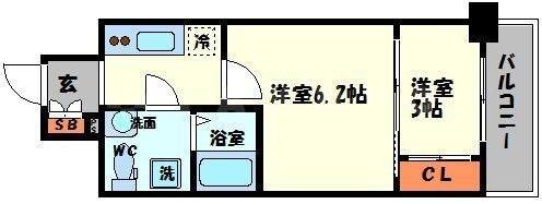 ラシュレエグゼ本町の間取り|ラシュレエグゼ本町　使い勝手の良い間取り