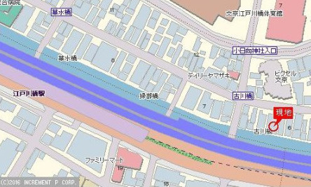 トップ江戸川橋の地図