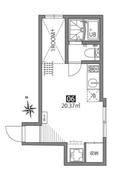 新宿区新宿７丁目のアパートの間取り