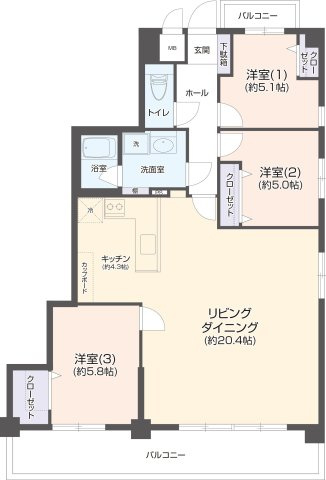 【間取り】 | グリーンマンション薬院☆仲介手数料無料☆