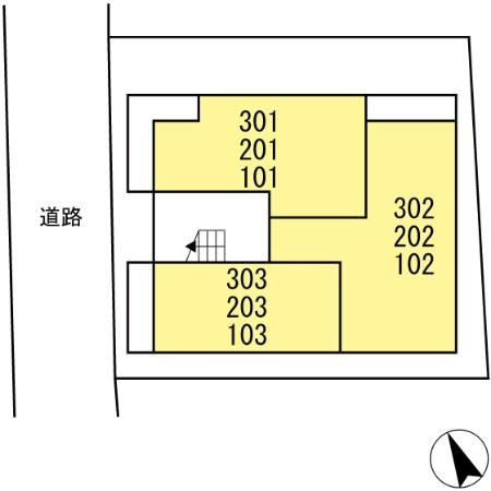 アンジュール北町の区画図
