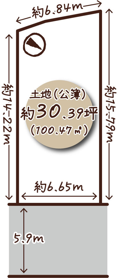松尾東ノ口町の土地図