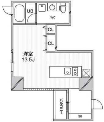 ルクレ堺筋本町レジデンスの間取り