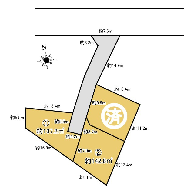 東松山市松葉町四丁目　分譲地②の土地図