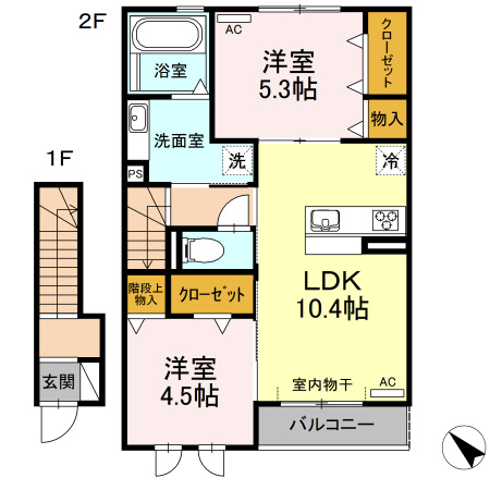 Gutty　　刈谷市近郊の賃貸ならクラスホーム刈谷店の間取り