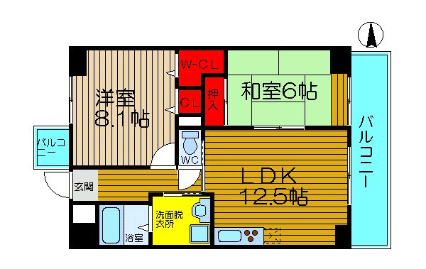 ハイシュタイン堀江の間取り|現状有姿　リノベをしているとは限りません
