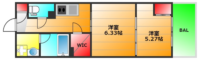 ネットフローラ阿波座の間取り|現状有姿