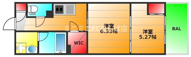 ネットフローラ阿波座の間取り|現状有姿