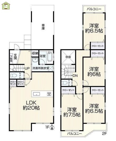 川口市安行出羽　中古一戸建ての間取り