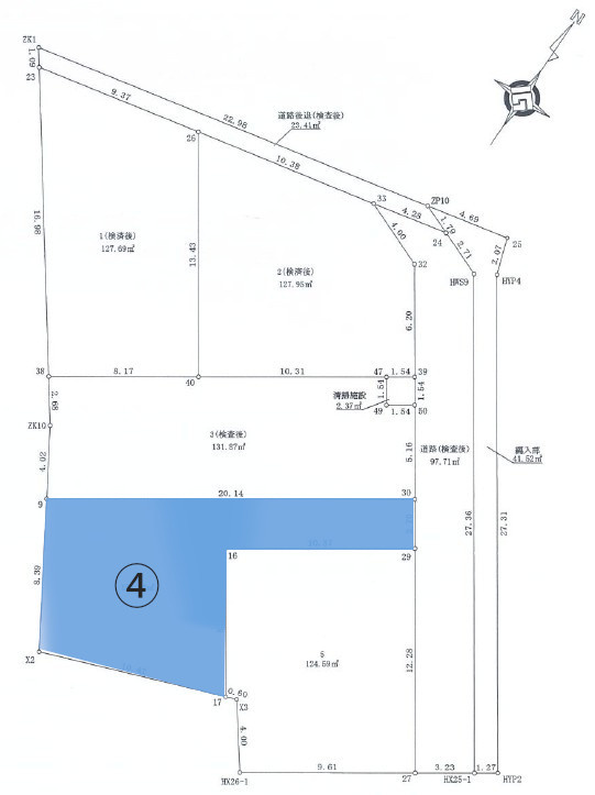 売地 清瀬市下宿２丁目の区画図