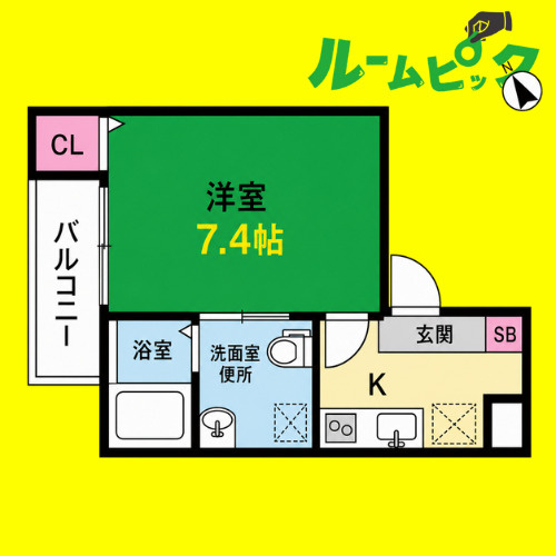 エスポワール露橋(エスポワールツユハシ)　名古屋市賃貸　仲介手数料無料の間取り